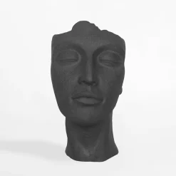 Donica głowa czarna 25x21x38 cm