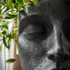 Donica głowa czarna 25x21x38 cm