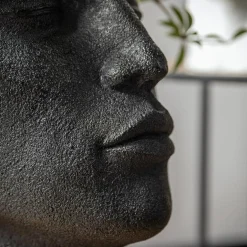 Donica głowa czarna 25x21x38 cm