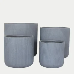 Donica żłobiona szara 30x30 cm