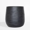 Donica ogrodowa czarna 44x44 cm