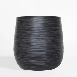Donica ogrodowa czarna 44x44 cm