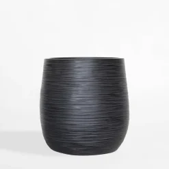 Donica ogrodowa czarna 32x32 cm