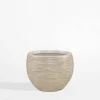 Donica ogrodowa okrągła beżowa 22 cm