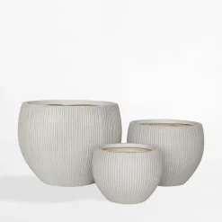 Donica ogrodowa okrągła biała 29 cm