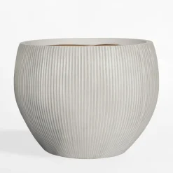 Donica ogrodowa okrągła biała 38 cm