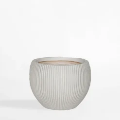 Donica ogrodowa okrągła biała 22 cm