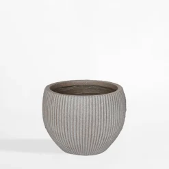 Donica ogrodowa okrągła taupe 22 cm