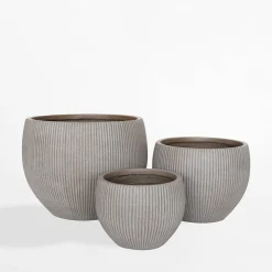 Donica ogrodowa okrągła taupe 22 cm