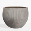 Donica ogrodowa okrągła taupe 38 cm