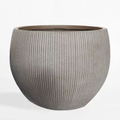 Donica ogrodowa okrągła taupe 38 cm