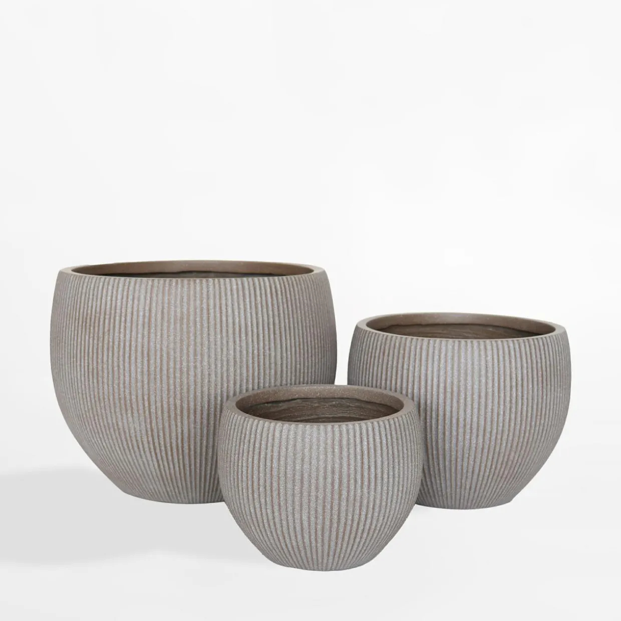 Donica ogrodowa okrągła taupe 29 cm