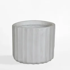 Donica ryflowana 30x30x26 cm biała