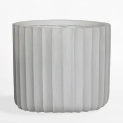 Donica ryflowana 42x42x37,5 cm biała