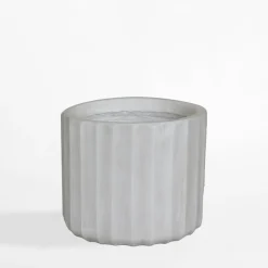 Donica ryflowana 24x24x21 cm biała