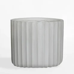 Donica ryflowana 36x36x32 cm biała