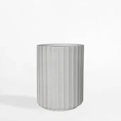 Donica ryflowana 24x24x33 cm biała