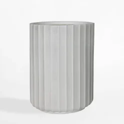 Donica ryflowana 42x42x57 cm biała