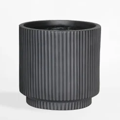 Donica ryflowana 45x45x45 cm czarna