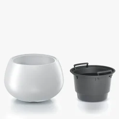 Donica z wkładem biała HEOS 43,6x27 cm