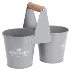 Doniczka metalowa podwójna 20 CM *mix