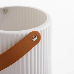 Doniczka z uchwytem biała 15 cm