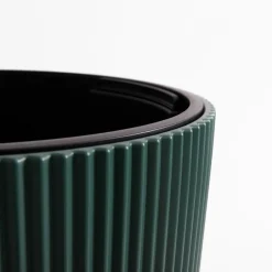 Doniczka z wkładem zielona MILLY 29,8x36,5 cm