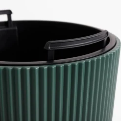 Doniczka z wkładem zielona MILLY 29,8x36,5 cm