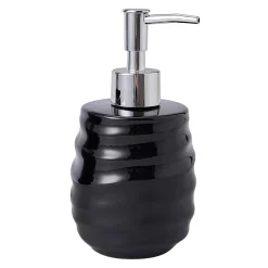 Dozownik do mydła ceramiczny czarny 17 cm