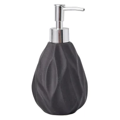 Dozownik do mydła w płynie ceramiczny czarny 15,2 cm