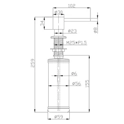 Dozownik płynu do mycia naczyń PRINCE złoty
