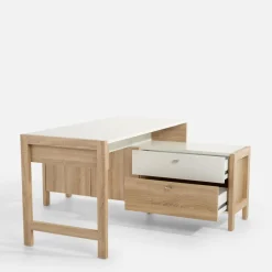 Duże biurko z szufladami i szafką HOYVIK