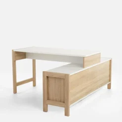 Duże biurko z szufladami i szafką HOYVIK