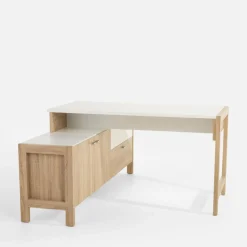 Duże biurko z szufladami i szafką HOYVIK