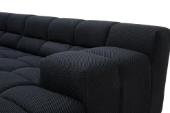 Duży narożnik u-kształtny czarny TEMPLE