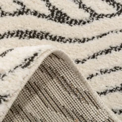 Dywan abstrakcyjny beżowo-czarny DEUS 80x150 cm