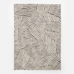 Dywan abstrakcyjny beżowo-czarny DEUS 120x170 cm