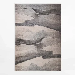 Dywan abstrakcyjny KERY, beżowo-szary, 200x290 cm