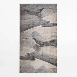 Dywan abstrakcyjny KERY, beżowo-szary, 80x150 cm