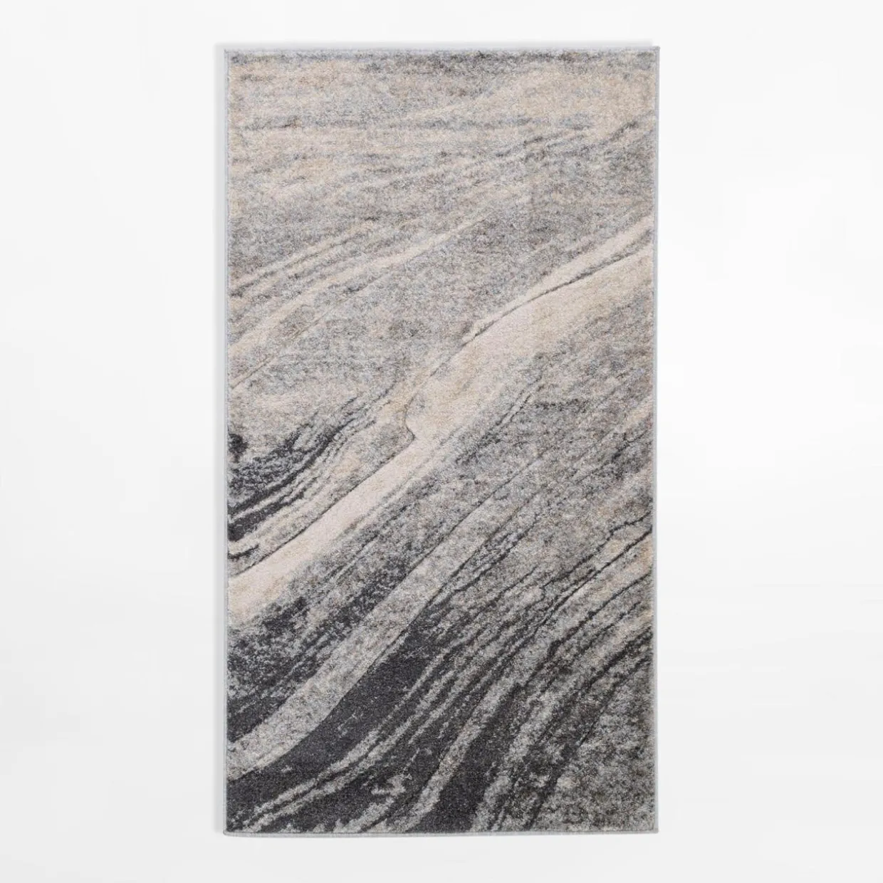 Dywan abstrakcyjny KERY, szary, 80x150 cm