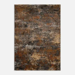 Dywan abstrakcyjny szaro-rdzawy NOVANTA 120x170 cm