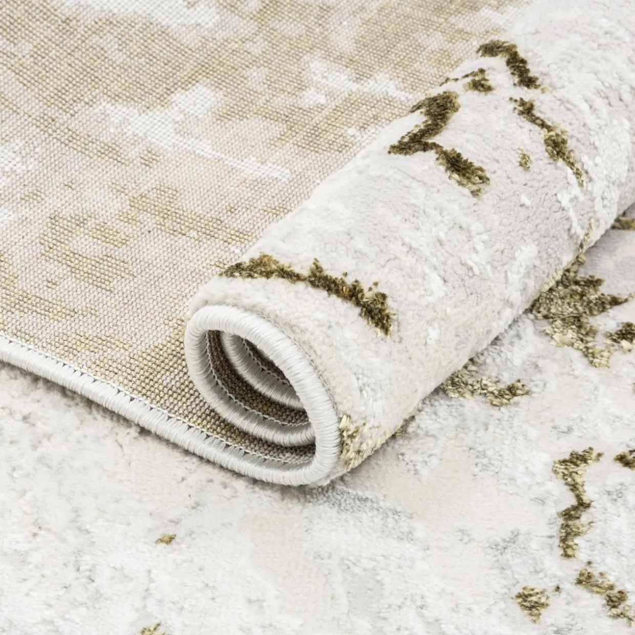 Dywan abstrakcyjny złoty SUNSET 120x170 cm