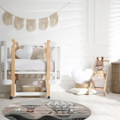 Dywan BOND KIDS, balony, beżowo-zielony, okrągły, 120 cm