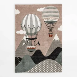 Dywan BOND KIDS, balony, beżowo-zielony, 120x170 cm