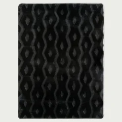 Dywan czarny ANDRE RABBIT 3D 160x230 cm