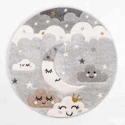 Dywan do pokoju dziecięcego BOND KIDS, noc, okrągły, 120 cm