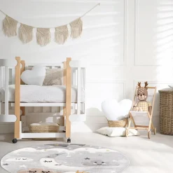 Dywan do pokoju dziecięcego BOND KIDS, noc, okrągły, 120 cm