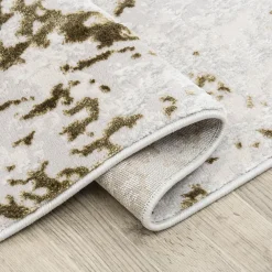 Dywan do przedpokoju abstrakcyjny złoty SUNSET 80x150 cm