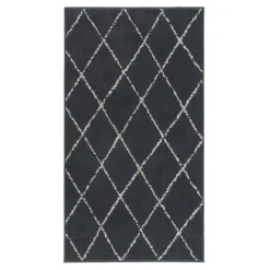 Dywan do przedpokoju antracytowy GEOMETRY 80x150 cm