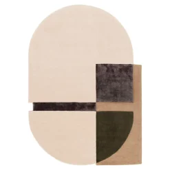 Dywan do salonu wełniany kremowo-brązowy ELEMENTS 200x290 cm